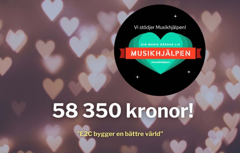 58 350 kronor från oss till Musikhjälpen 2021