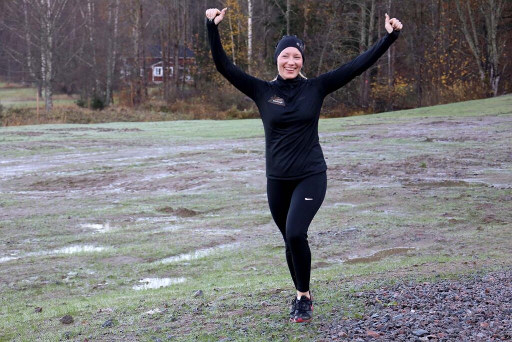 Caroline på E2C genomför Yxbacken Extreme Challenge