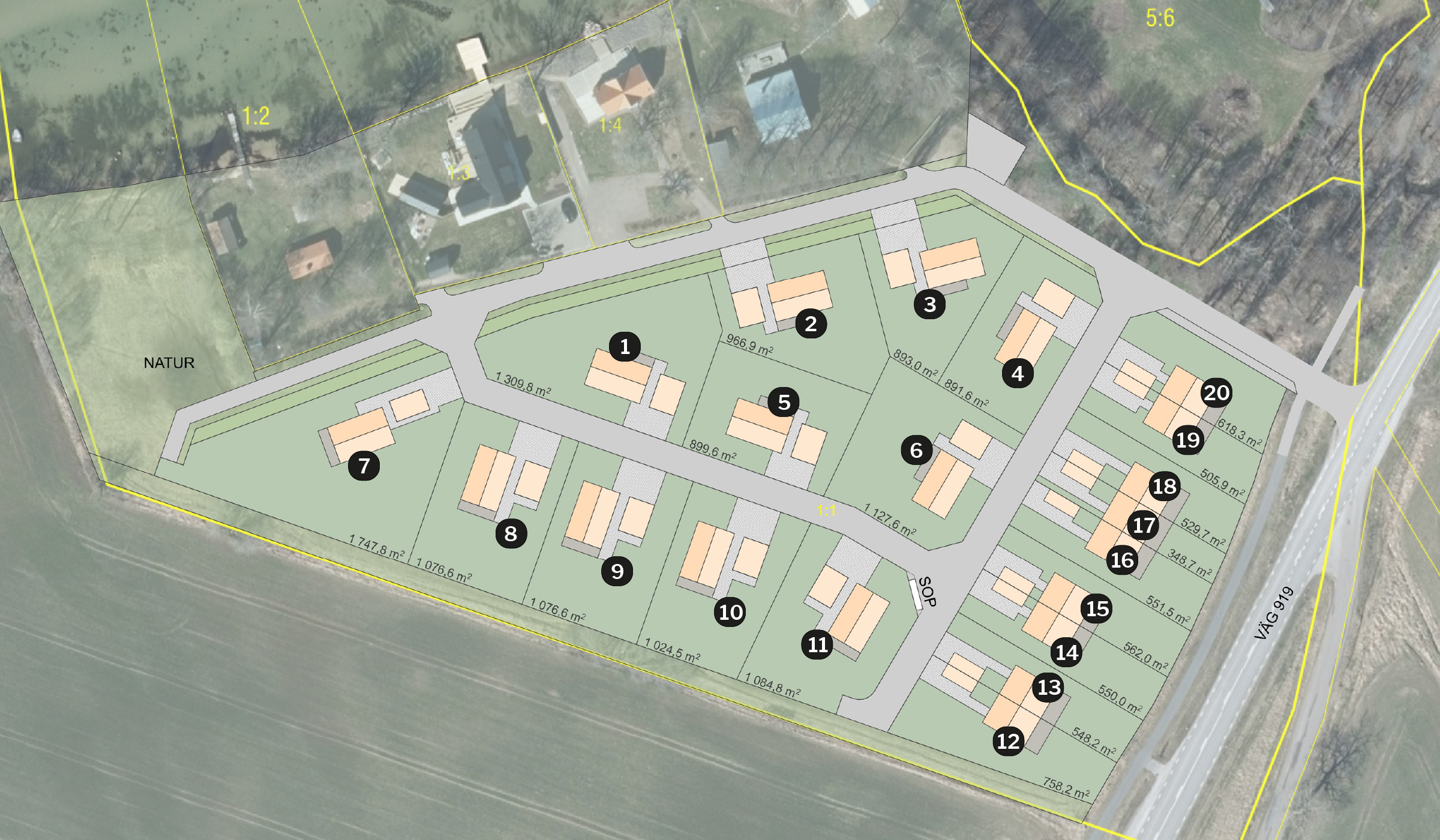 Tegelbruket – tomtkarta